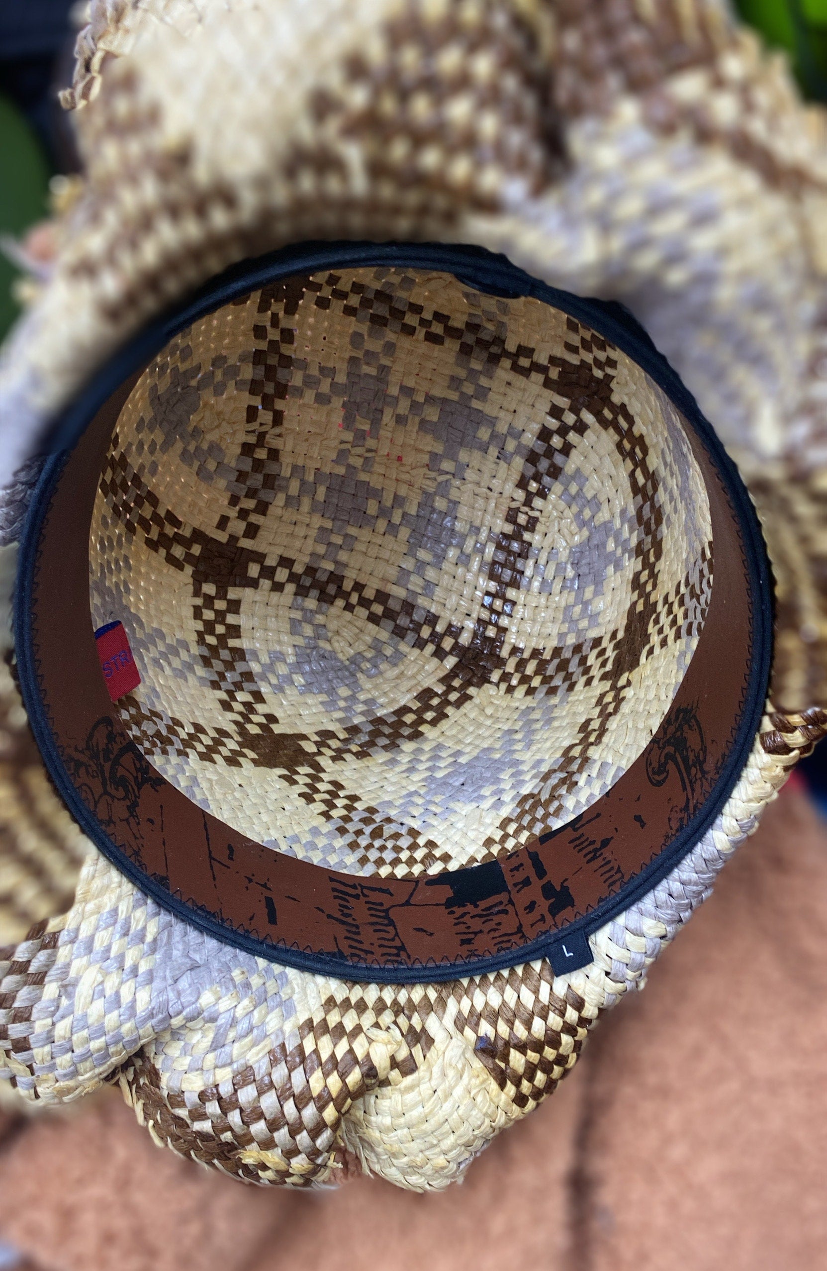 Squalor Check straw hat